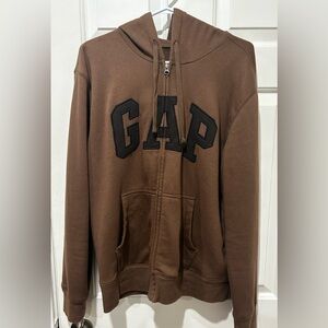 Brown Gap Zip-Up Jacket